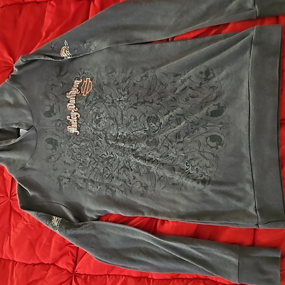 Harley Davidson size medium hooded shirt long sleeve. Screaming Eagle